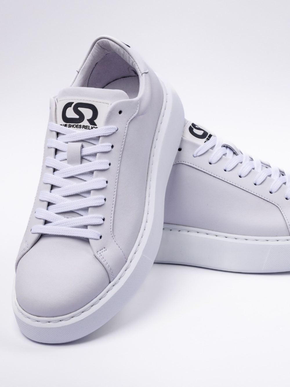 Club Shoes Relics Coach Collection White Leather Premium Men Sneaker Limited